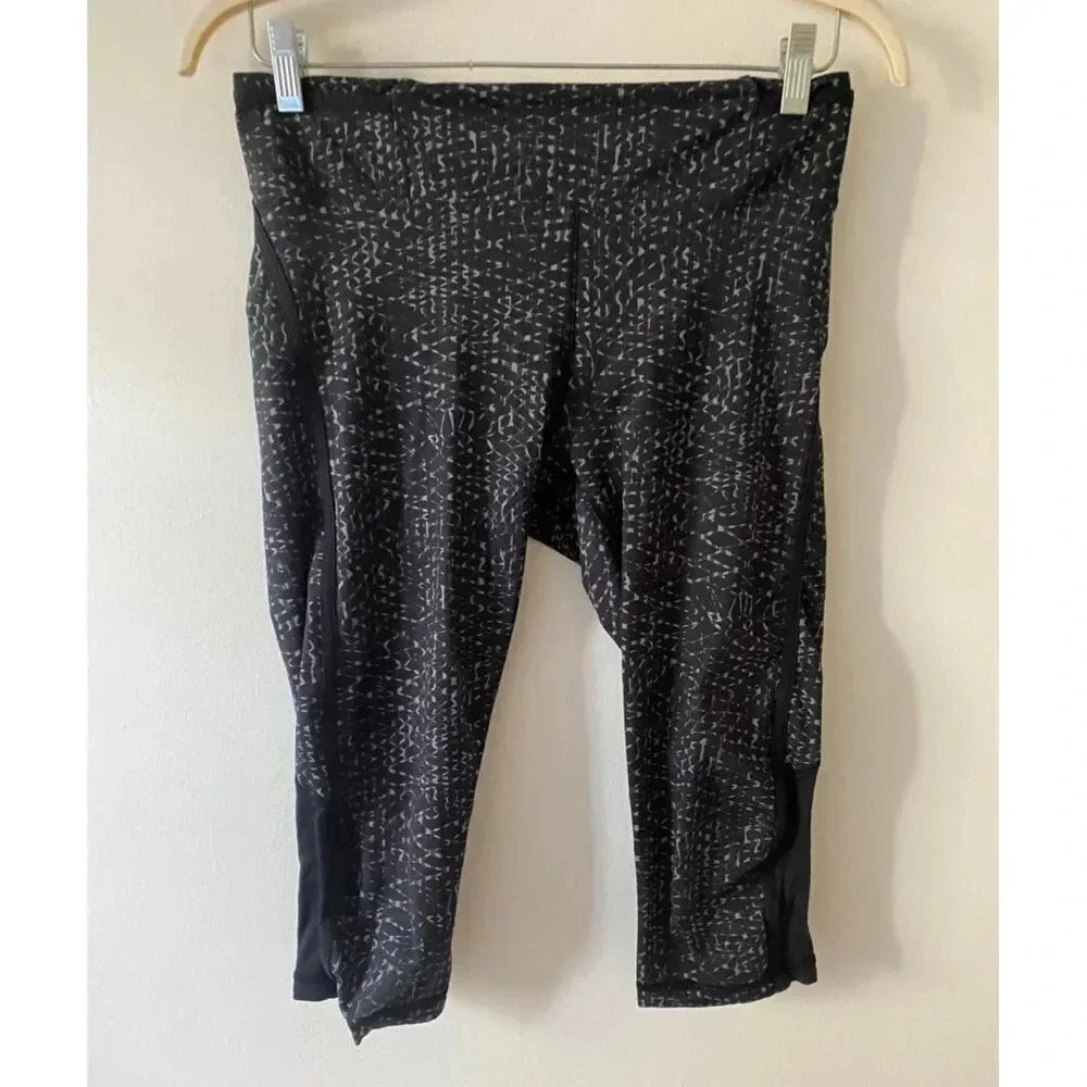 Lululemon Leggings Women’s 10 Black Mesh Crop